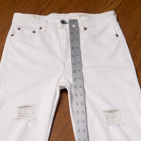 rag & bone Nina High Rise Ankle Flare Jeans Size 26 Summer White - Picture 4 of 10